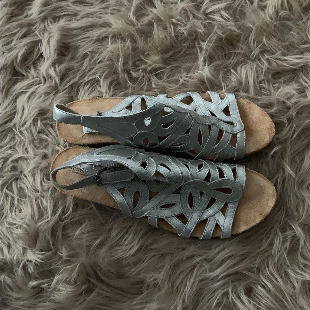 Josef Seibel Silver Sandals. Eu 41